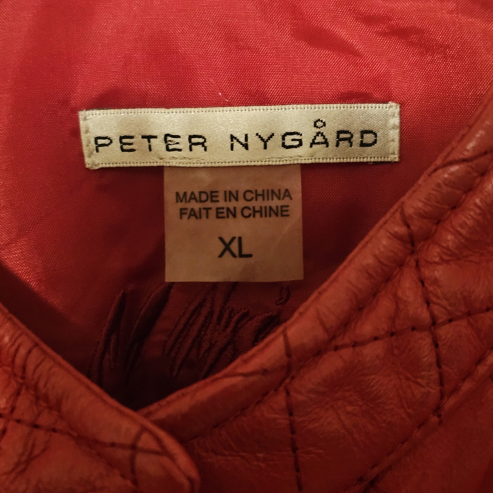 Peter Nygard Quilted Red Utility Jacket XL - Picture 6 of 7